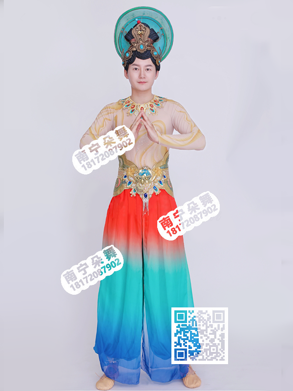 红蓝渐变裤肉衣梦入敦煌男
