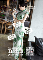 绿旗袍长1