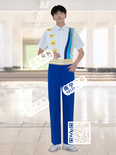 白衣蓝裤星星男装
